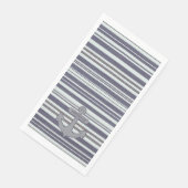 Nautical Anchor Blue Denim Stripe Serviette (Ecke)