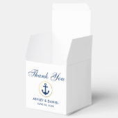 Nautical Anchor Blue White Gold Hochzeit Vielen Da Geschenkschachtel (Geöffnet)