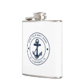 Nautical Anchor Boat  Name Custom Flachmann (Links)