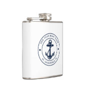 Nautical Anchor Boat  Name Custom Flachmann (Rechts)