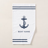 Nautical Anchor Boat Name Custom Handtuch (Handtuch)