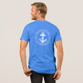 Nautical Anchor Boat Name Custom Tri-Blend Shirt (Rückseite voll)