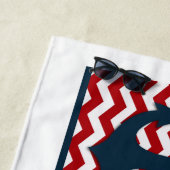 Nautical Anchor Boat NAME Red White Blue Fun Strandtuch (Beispiel)