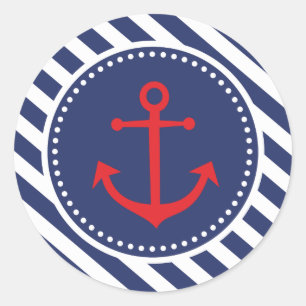 Nautical Anchor Boy Baby Dusche Danke Sticker