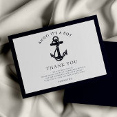 Nautical Anchor Boy Baby Dusche Dankeskarte
