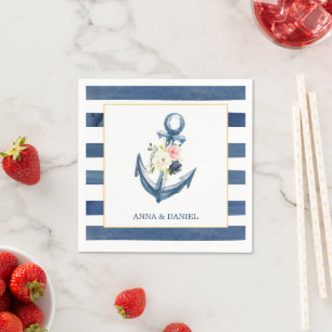 Nautical Anchor Brautparty Napkin Serviette