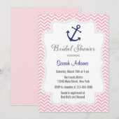 Nautical Anchor Bridal Dusche Einladung (Vorne/Hinten)