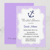 Nautical Anchor Bridal Dusche Einladung (Vorne/Hinten)