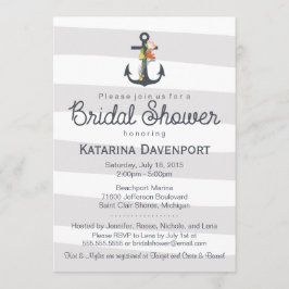 Nautical Anchor Bridal Dusche Einladung