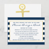 Nautical Anchor bringen eine Babydusche mit Bücher Einladungspostkarte (Vorne/Hinten)