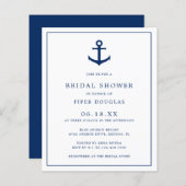 Nautical Anchor Budget Bridal Dusche Einladung (Vorne/Hinten)