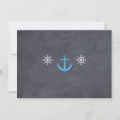 Nautical Anchor Chalkboard Geburtstagseinladung Einladung (Rückseite)
