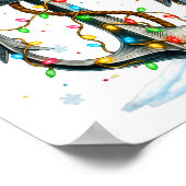 Nautical Anchor Christmas Lights Boating Sailor  Poster (Ecke)