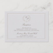 Nautical Anchor Coastal Classic Empfang Wedding Begleitkarte (Vorderseite)