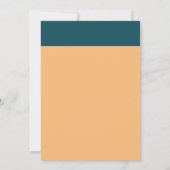 Nautical Anchor - Coral Blue - Beach Wedding Einladung (Rückseite)