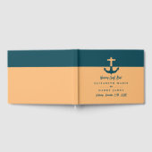 Nautical Anchor - Coral Blue - Beach Wedding Gästebuch (Voll)