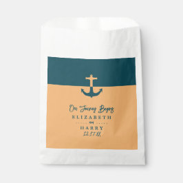 Nautical Anchor - Coral Blue - Beach Wedding Geschenktütchen