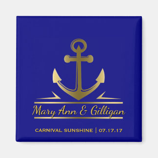 Nautical Anchor Cruise Ship Gastgeschenk Hochzeit  Magnet