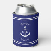 Nautical Anchor Custom (blau) Dosenkühler (Kanne Vorderseite)