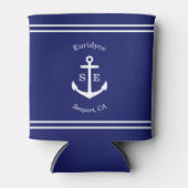 Nautical Anchor Custom (blau) Dosenkühler (Vorderseite)