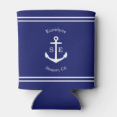Nautical Anchor Custom (blau) Dosenkühler (Rückseite)