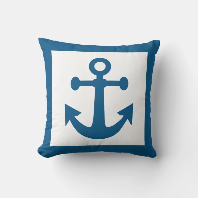 Nautical Anchor Custom Wire Kissen (Vorderseite)