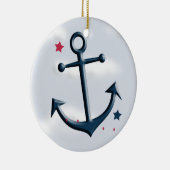 Nautical Anchor Design Cute Ornament (Rechts)