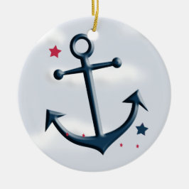 Nautical Anchor Design Cute Ornament