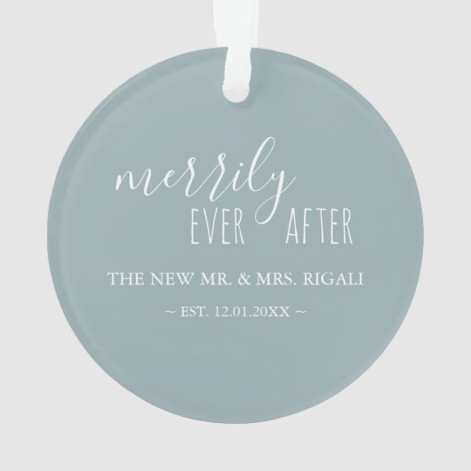 Nautical Anchor Erster Verheirateter Weihnachtssch Ornament (Rückseite)