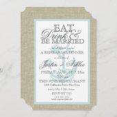 Nautical Anchor essen Drink Verheiratete Probe Abe Einladung (Vorne/Hinten)