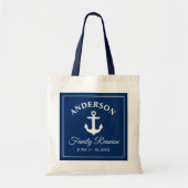 Nautical Anchor Family Wiedersehen Blue Handle Tragetasche (Vorne)