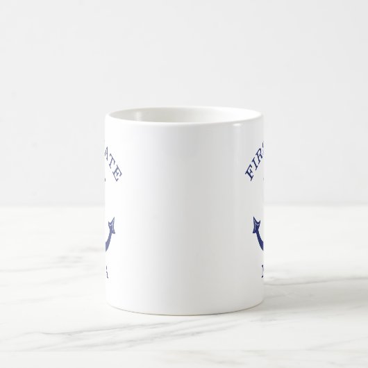 Nautical Anchor First Mate Nana Großmutter Kaffeetasse (Mittel)