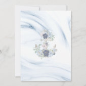 Nautical Anchor floral Elegant Marine Blue Einladung (Rückseite)