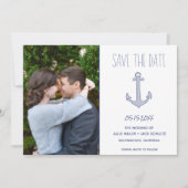 Nautical Anchor Foto Beach Hochzeit Save The Date (Vorderseite)