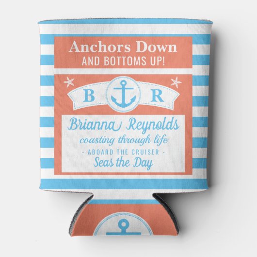 Nautical Anchor Funny | Benutzerdefinierter Schiff Dosenkühler (Vorderseite)