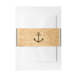 Nautical Anchor Gerahmte Vintage Paper Wedding Einladungsbanderole