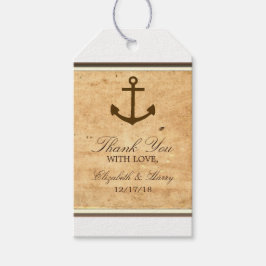 Nautical Anchor Gerahmte Vintage Paper Wedding Geschenkanhänger