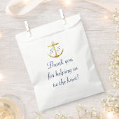 Nautical Anchor Gold Navy Blue Wedding Vielen Dank Geschenktütchen (Ausgeschnitten)
