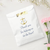 Nautical Anchor Gold Navy Blue Wedding Vielen Dank Geschenktütchen (Versiegelt)