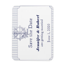 Nautical Anchor Grey Stripe Wedding Save the Date