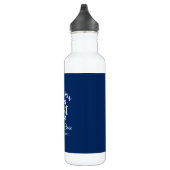 Nautical Anchor Helm Navy Blue Family Cruise White Edelstahlflasche (Rechts)