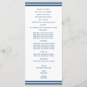 Nautical Anchor-Hochzeitsprogramm Programm (Rückseite)