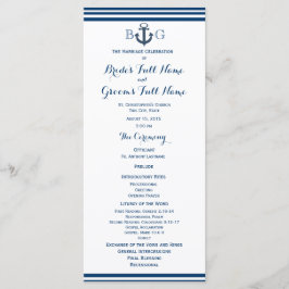 Nautical Anchor-Hochzeitsprogramm Programm