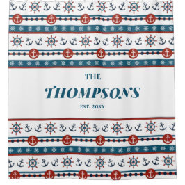 Nautical Anchor Hochzeitstil - Geschenkidee Duschvorhang