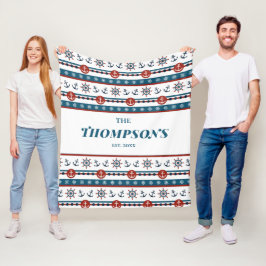 Nautical Anchor Hochzeitstil - Geschenkidee Fleecedecke