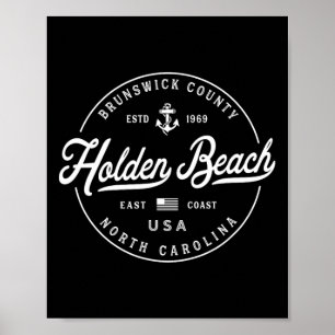 Nautical Anchor Holden Beach North Carolina Reise Poster