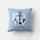 Nautical Anchor Kinderzimmer Decke Navy Blue Kissen (Rückseite)