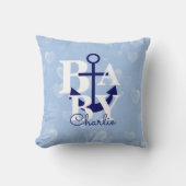 Nautical Anchor Kinderzimmer Decke Navy Blue Kissen (Vorderseite)