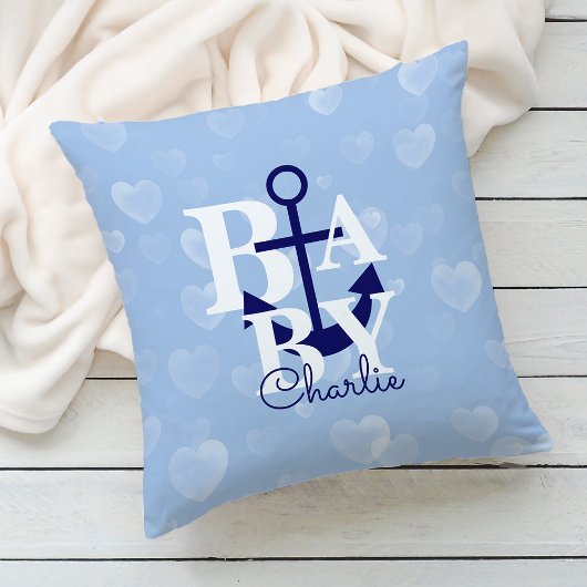 Nautical Anchor Kinderzimmer Decke Navy Blue Kissen