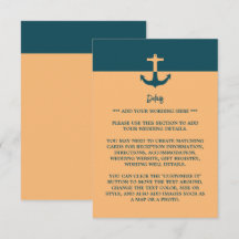 Nautical Anchor - Korallenblau - Hochzeitsdetails